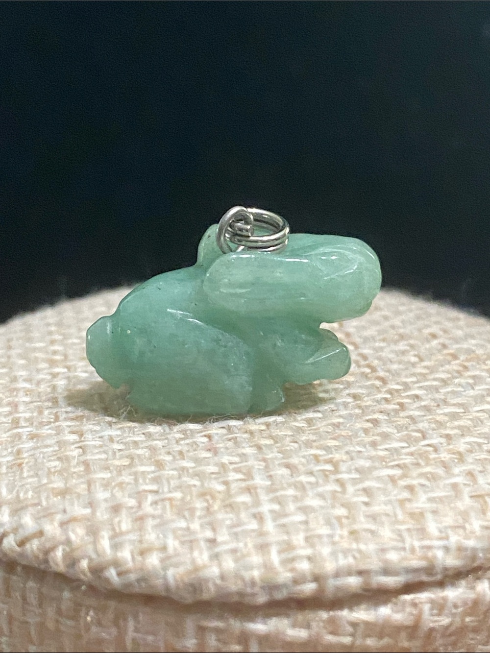 Green Jade Rabbit Pendant Charm